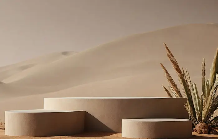 Geometric Desert Platforms Wallpaper Visual